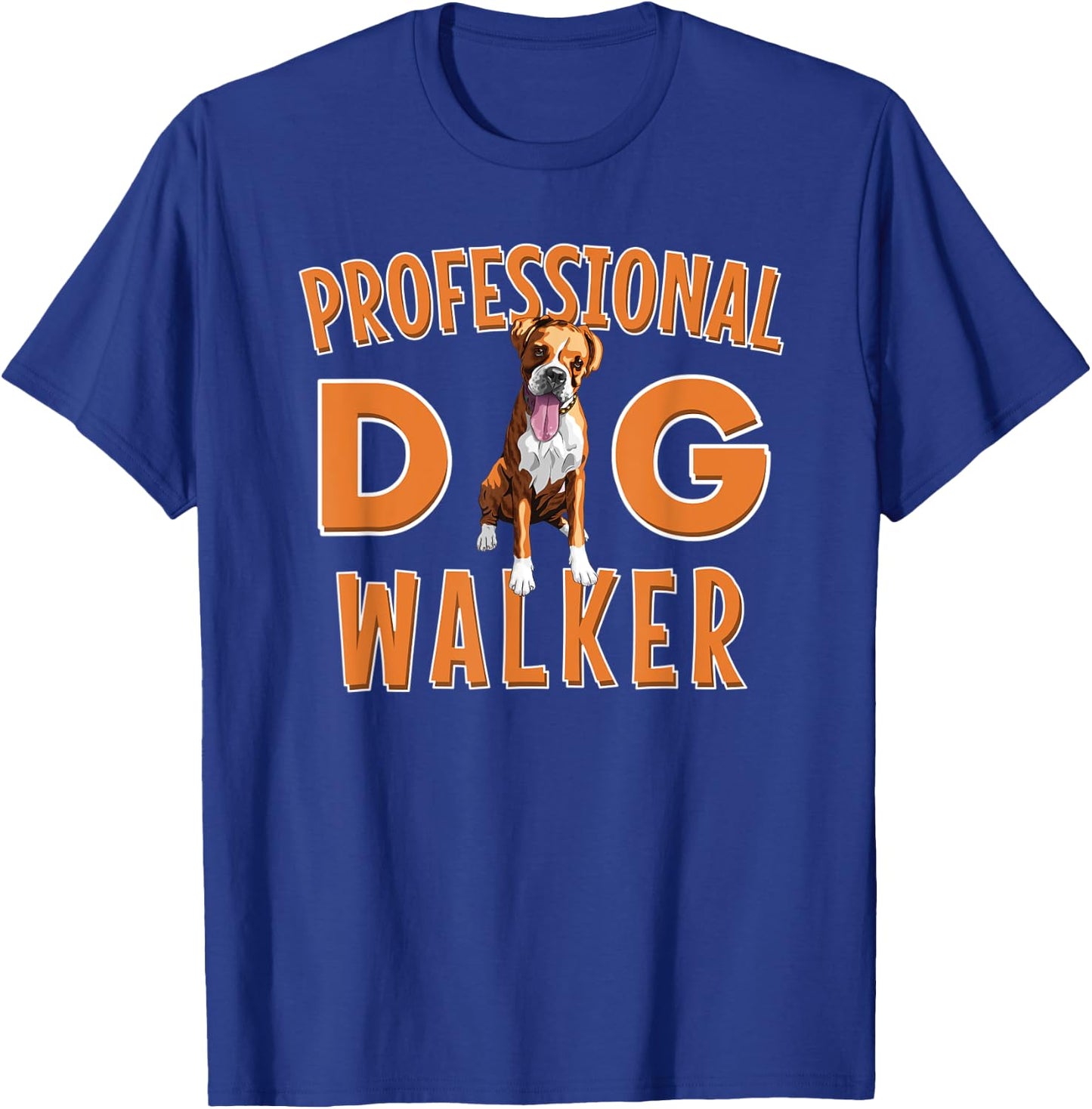 Professional Dog Walker Cute Boxer Dog Pet Lover Women Kids T-Shirt - T-Shirt | Royal
