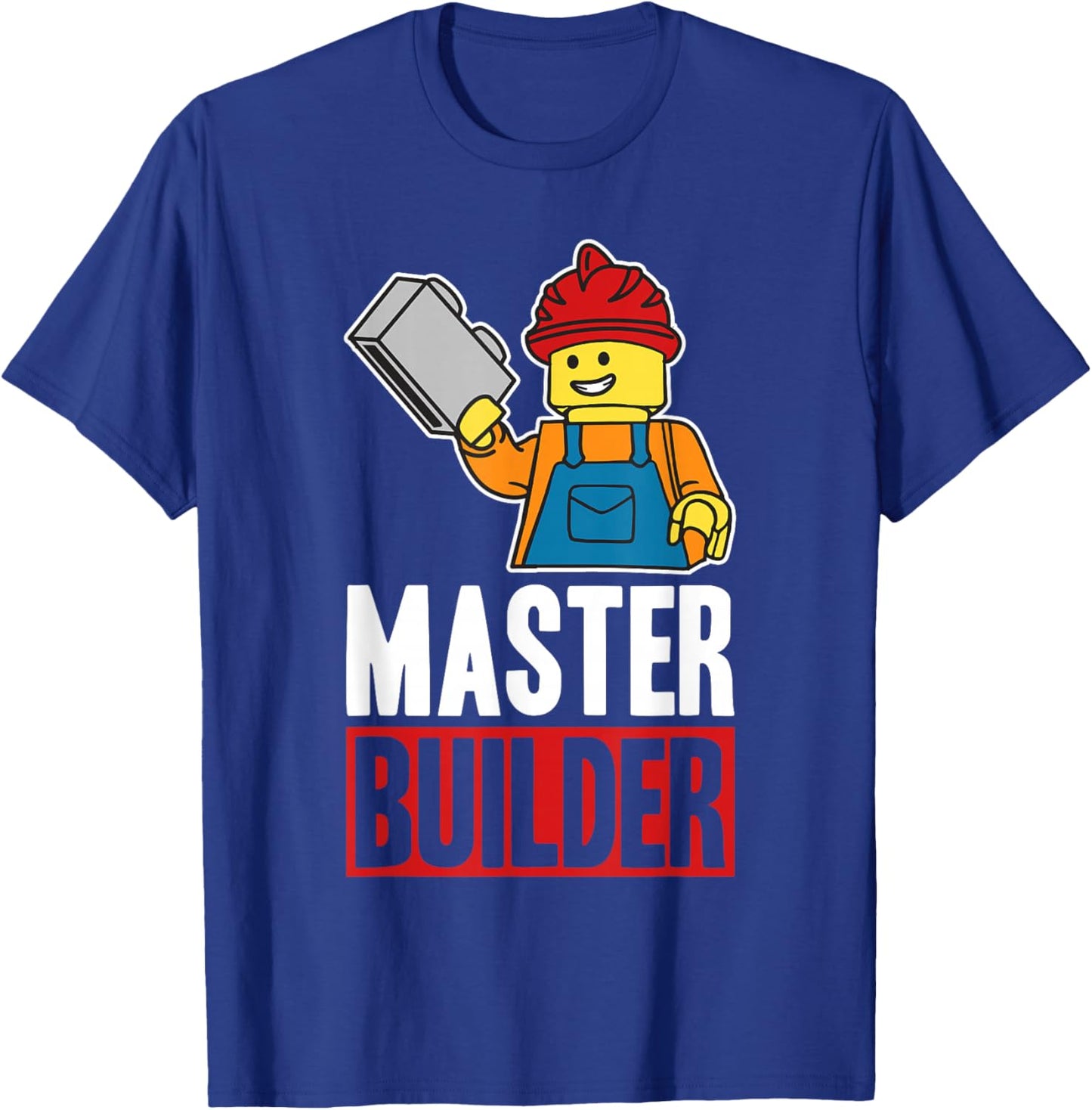 Funny Master Builder Building Blocks Gift Men Women Youth T-Shirt - T-Shirt | Royal
