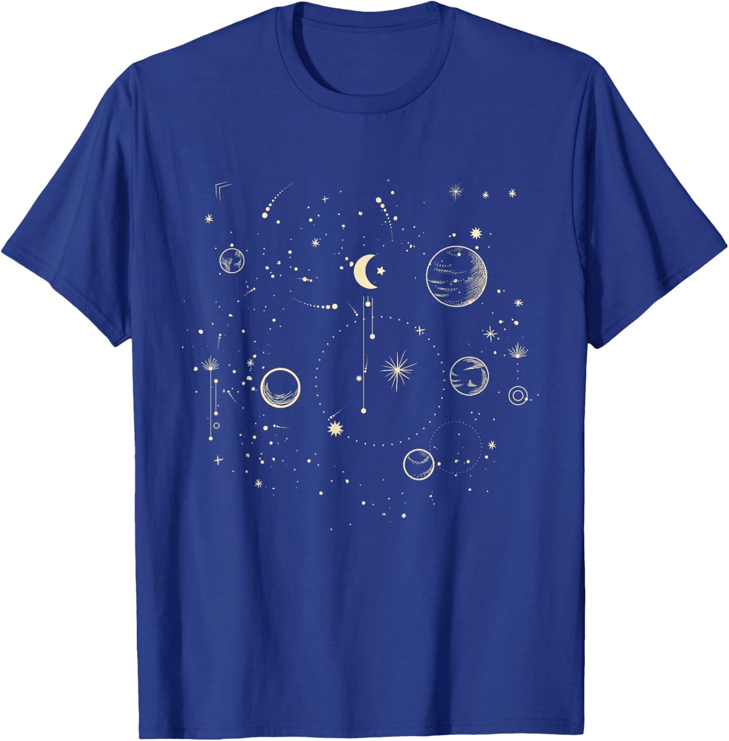 Astronomy Stars Sun Moon Planets Astronaut Cosmonauts Gift T-Shirt - T-Shirt | Royal