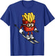 Funny French Fry Ski Potato Fries Skiing Instructor Outfit T-Shirt - T-Shirt | Royal