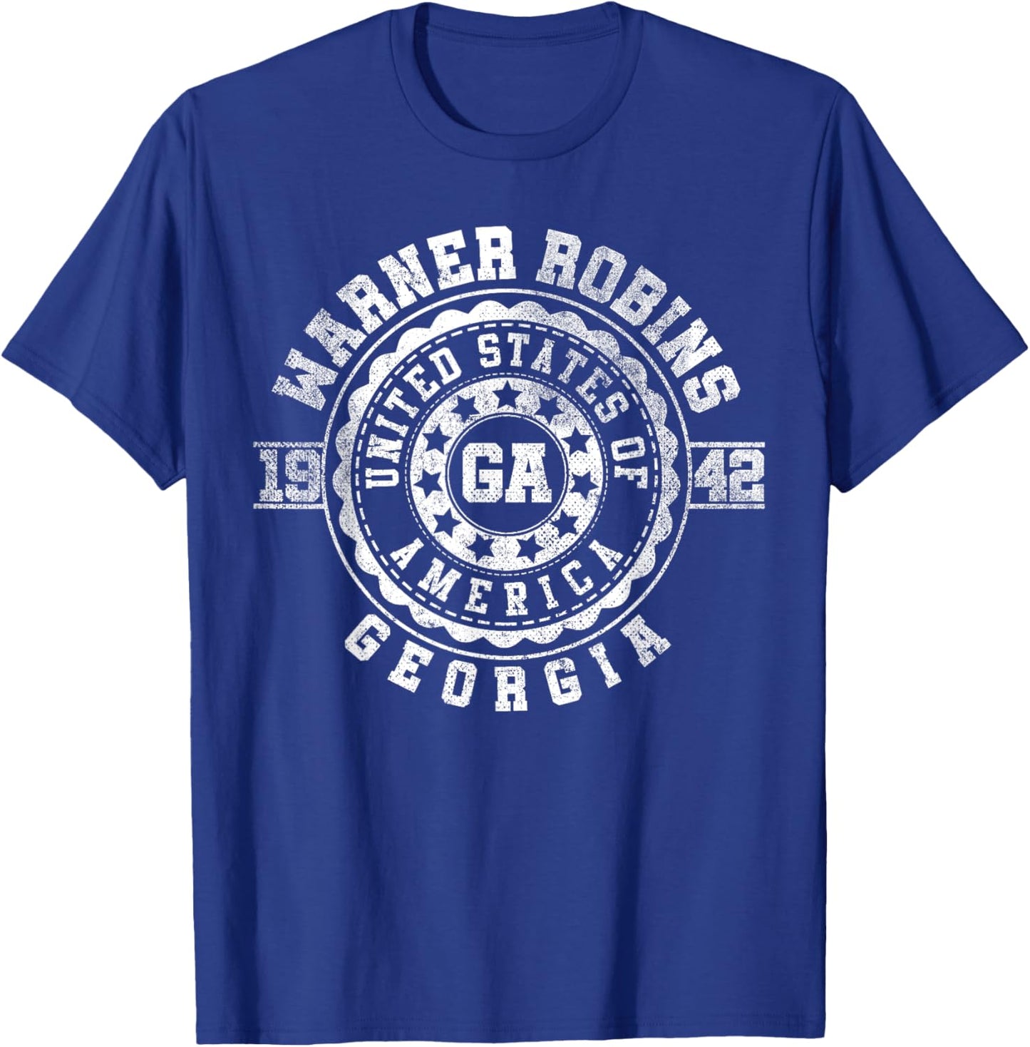 Warner Robins GA | Georgia | Vintage City Apparels T-Shirt - T-Shirt | Royal