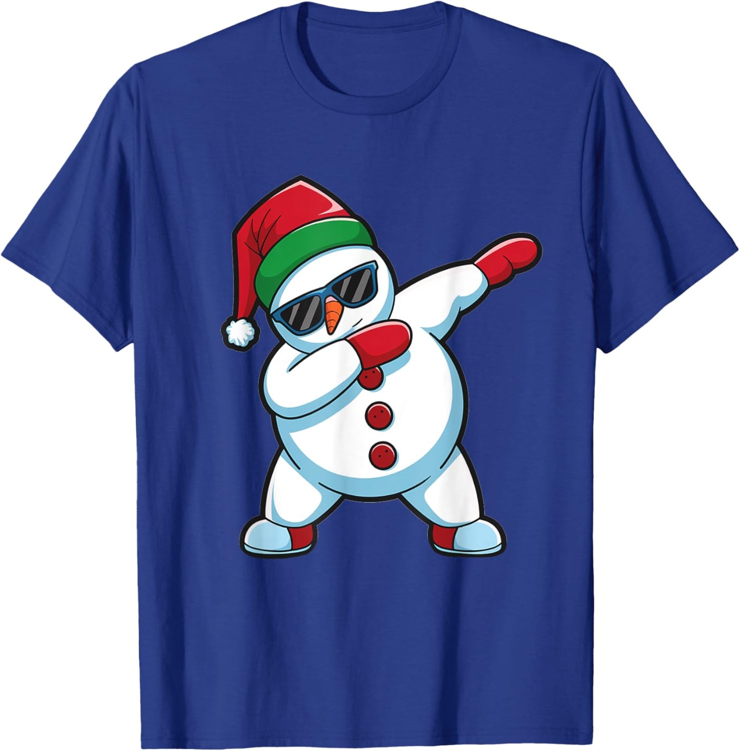 Dabbing Snowman Christmas Xmas T-Shirt - T-Shirt | Royal