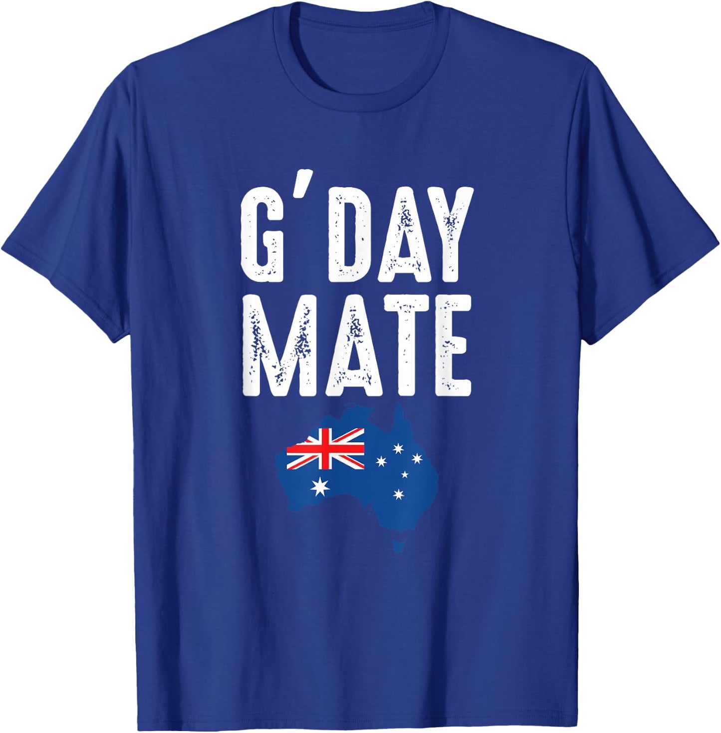 Proud Australian Aussie G'Day Mate Australia T-Shirt - T-Shirt | Royal