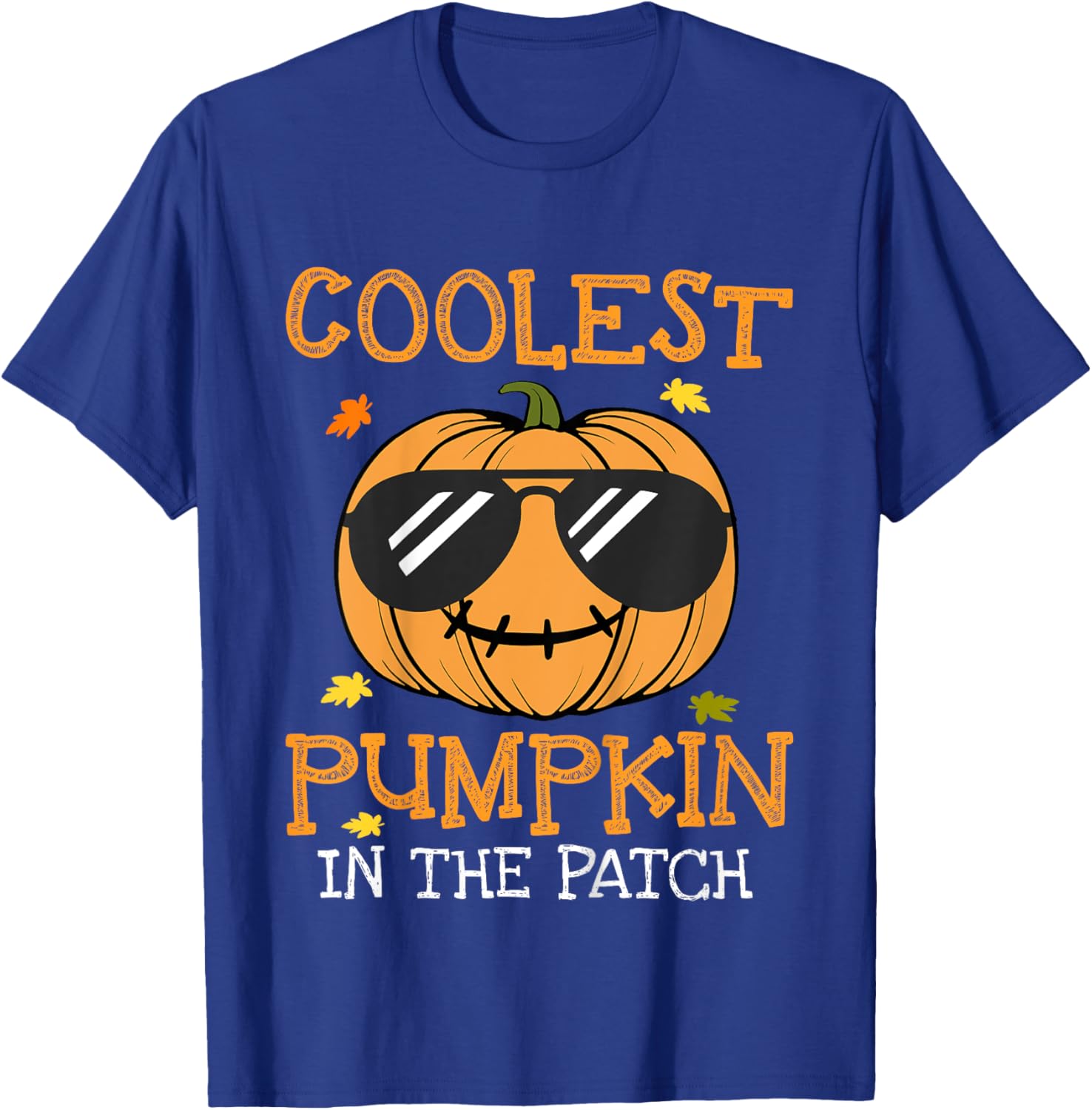 Kids Coolest Pumpkin In The Patch Halloween Costume Toddler Boys T-Shirt - T-Shirt | Royal