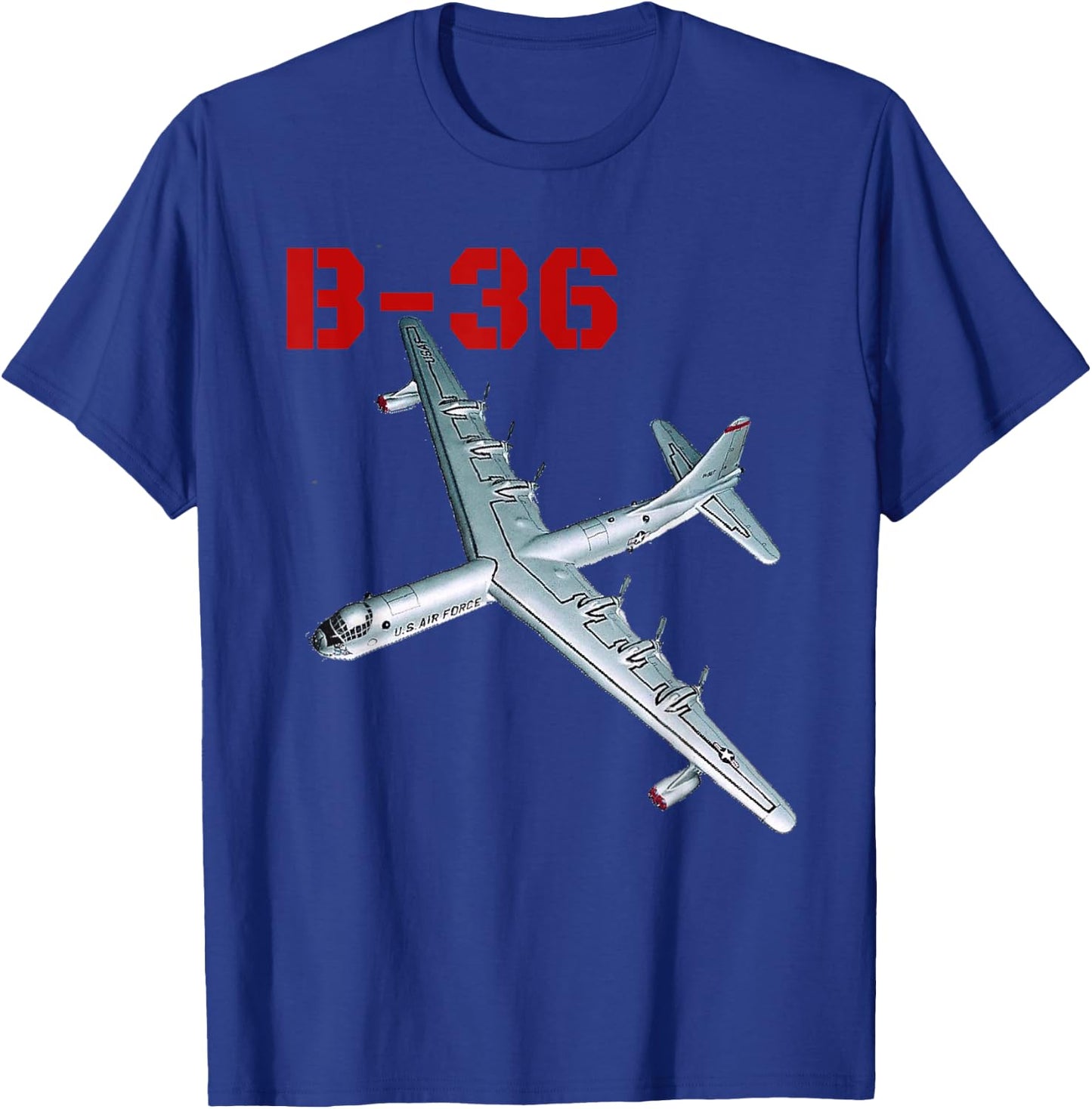 The B-36 Peacemaker bomber. Air Force aviation at its best. T-Shirt - T-Shirt | Royal