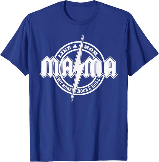 Hard Rock Mama - Mama Lightning Bolt T-Shirt - T-Shirt | Royal