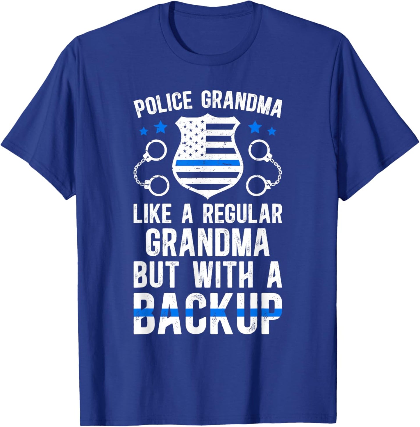Police Grandma Proud Grandma Of A Police Officer Grandmother T-Shirt - T-Shirt | Royal