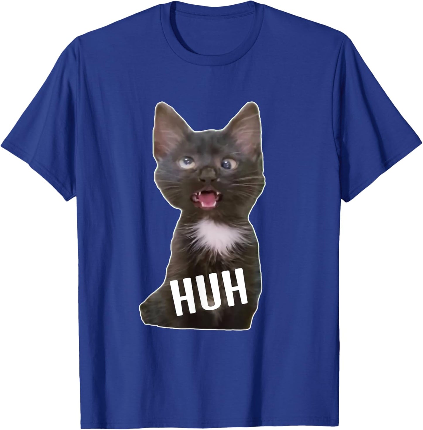 Funny Cross Eyed Cat Meme Huh Funny Cat T-Shirt - T-Shirt | Royal