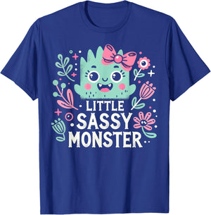 Kids Little Sassy Monster Halloween Costumes Toddler Girls T-Shirt - T-Shirt | Royal