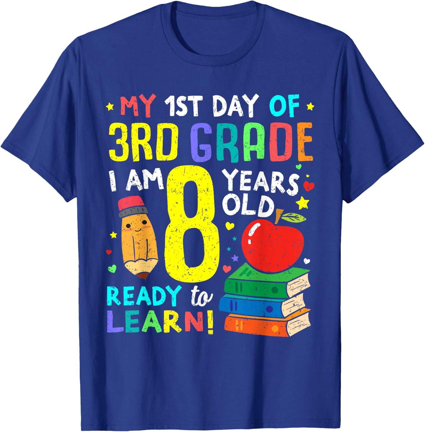 3rd Grade Back to First Day of School Boys Girl T-Shirt - T-Shirt | Royal