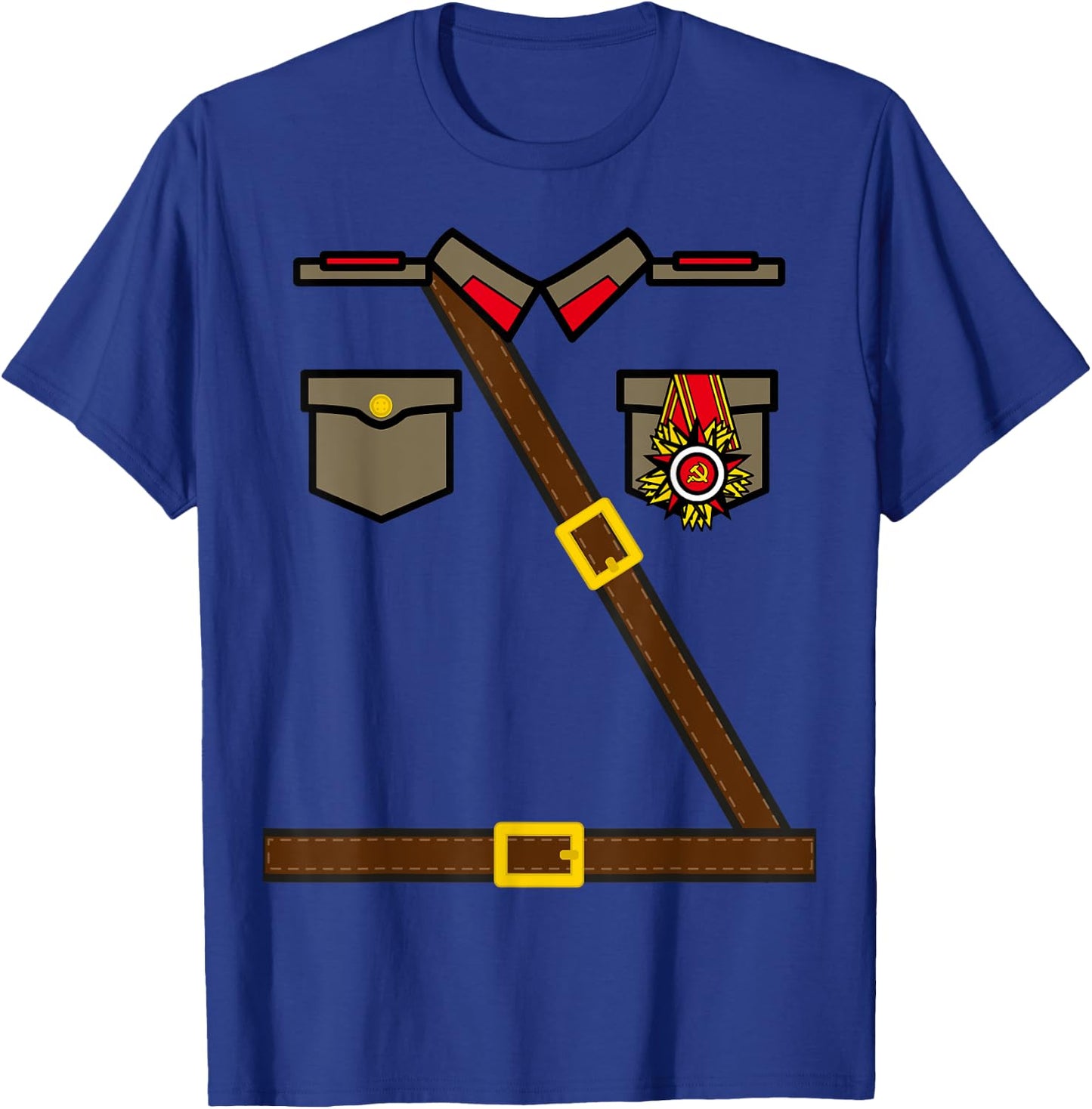 Russian Soldier Costume - USSR Communist Socialist Halloween T-Shirt - T-Shirt | Royal