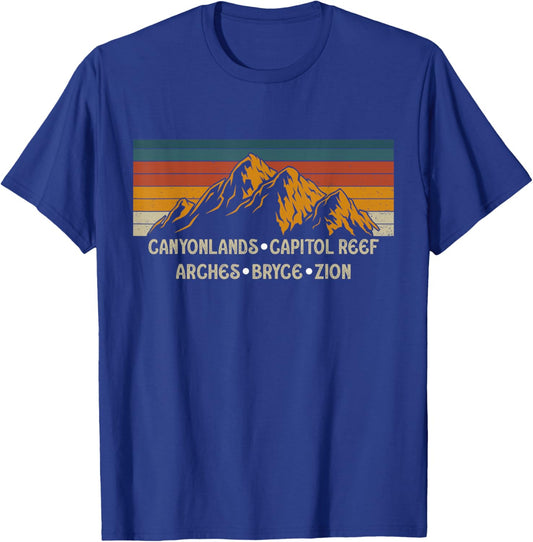 Vintage Utah Souvenir Big 5 Utah Mighty Five National Park T-Shirt - T-Shirt | Royal