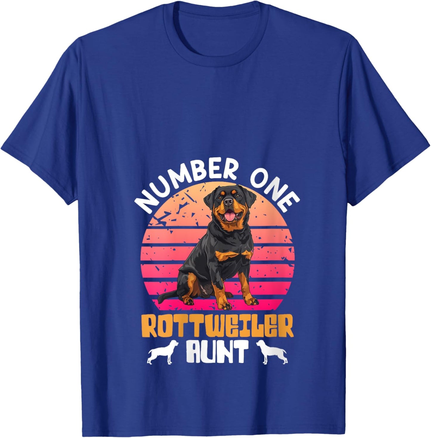 Rottweiler Vintage NUMBER ONE ROTTWEILER AUNT Women V-Neck T-Shirt - T-Shirt | Royal