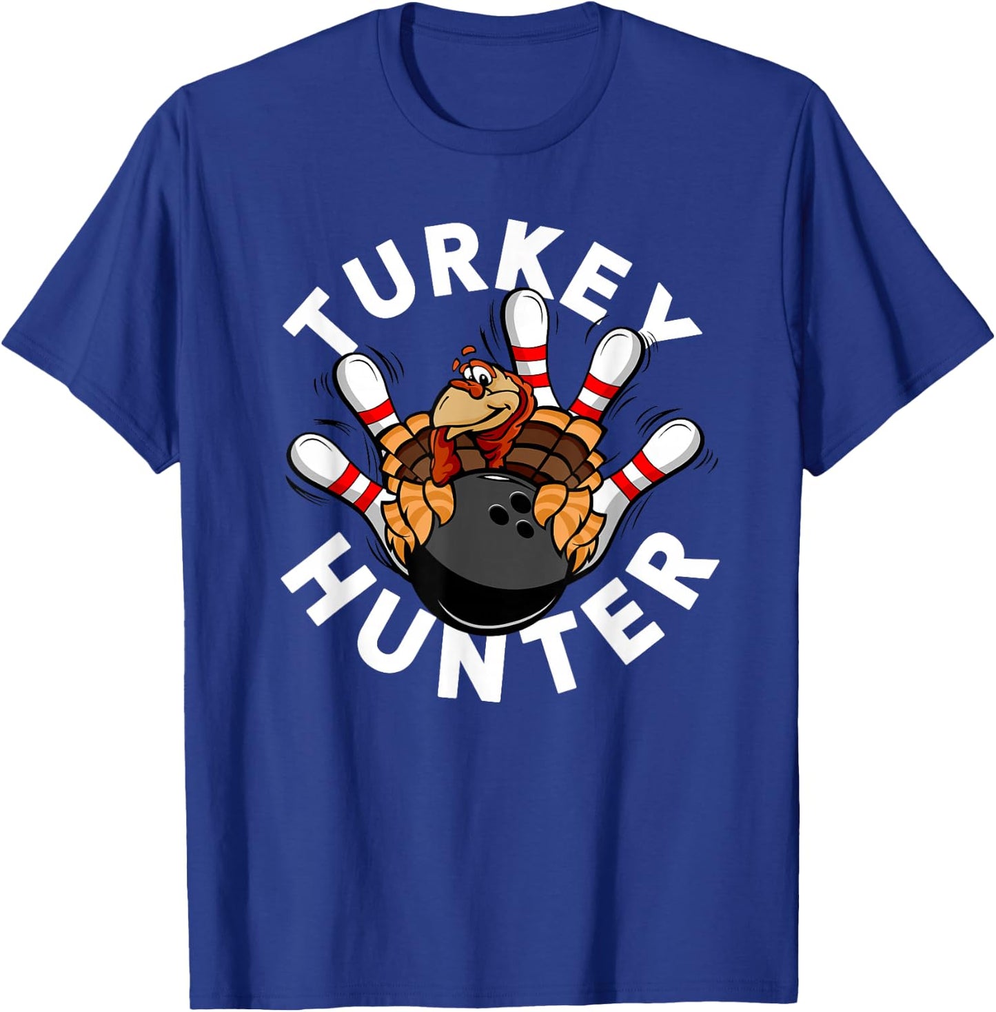 Turkey Hunter Bowling T-Shirt - T-Shirt | Royal