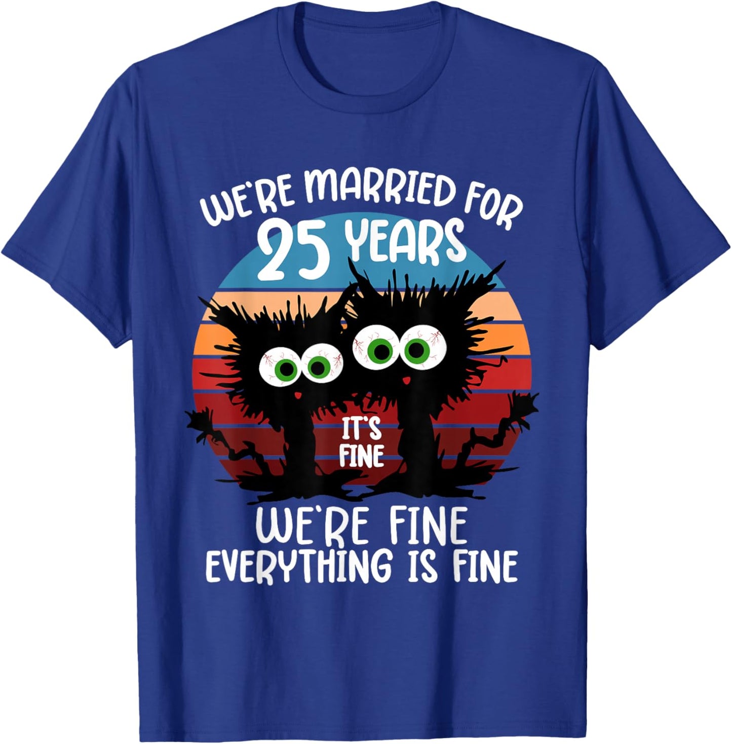 Silver Wedding We're Married for 25 Years T-Shirt - T-Shirt | Royal