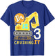 Kids 3rd Construction Birthday Party I'm 3 Crushing It Boys T-Shirt - T-Shirt | Royal