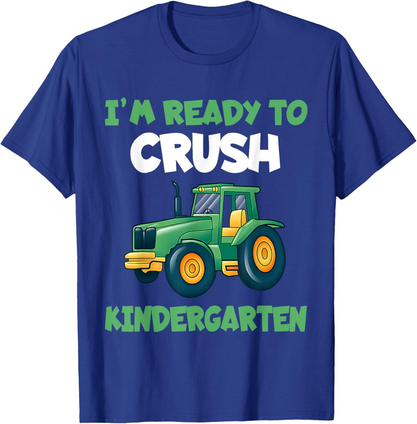 Kindergarten Kids Farm Back to School Shirt Tractors Gifts T-Shirt - T-Shirt | Royal