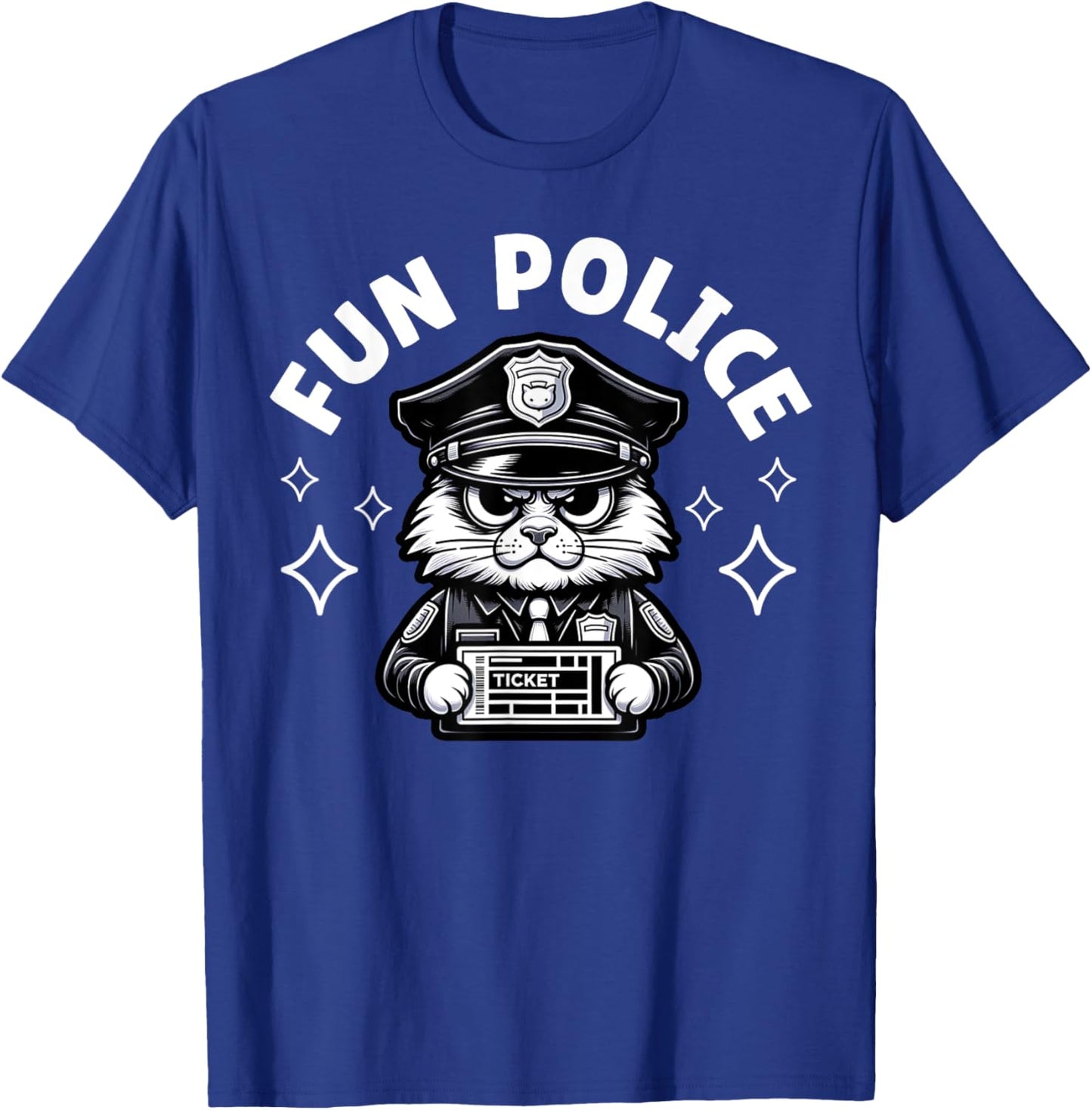 Fun Police Design Funny Gift Law Enforcement Officer Cop T-Shirt - T-Shirt | Royal