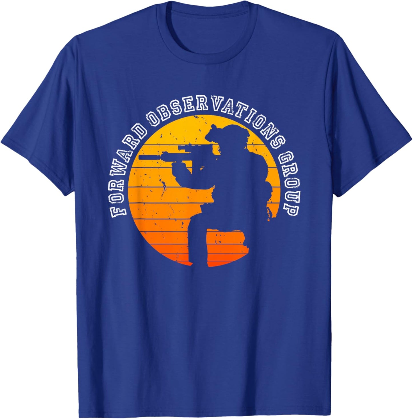Forward Observations Group. Fog Retro Kneeling Scout T-Shirt - T-Shirt | Royal