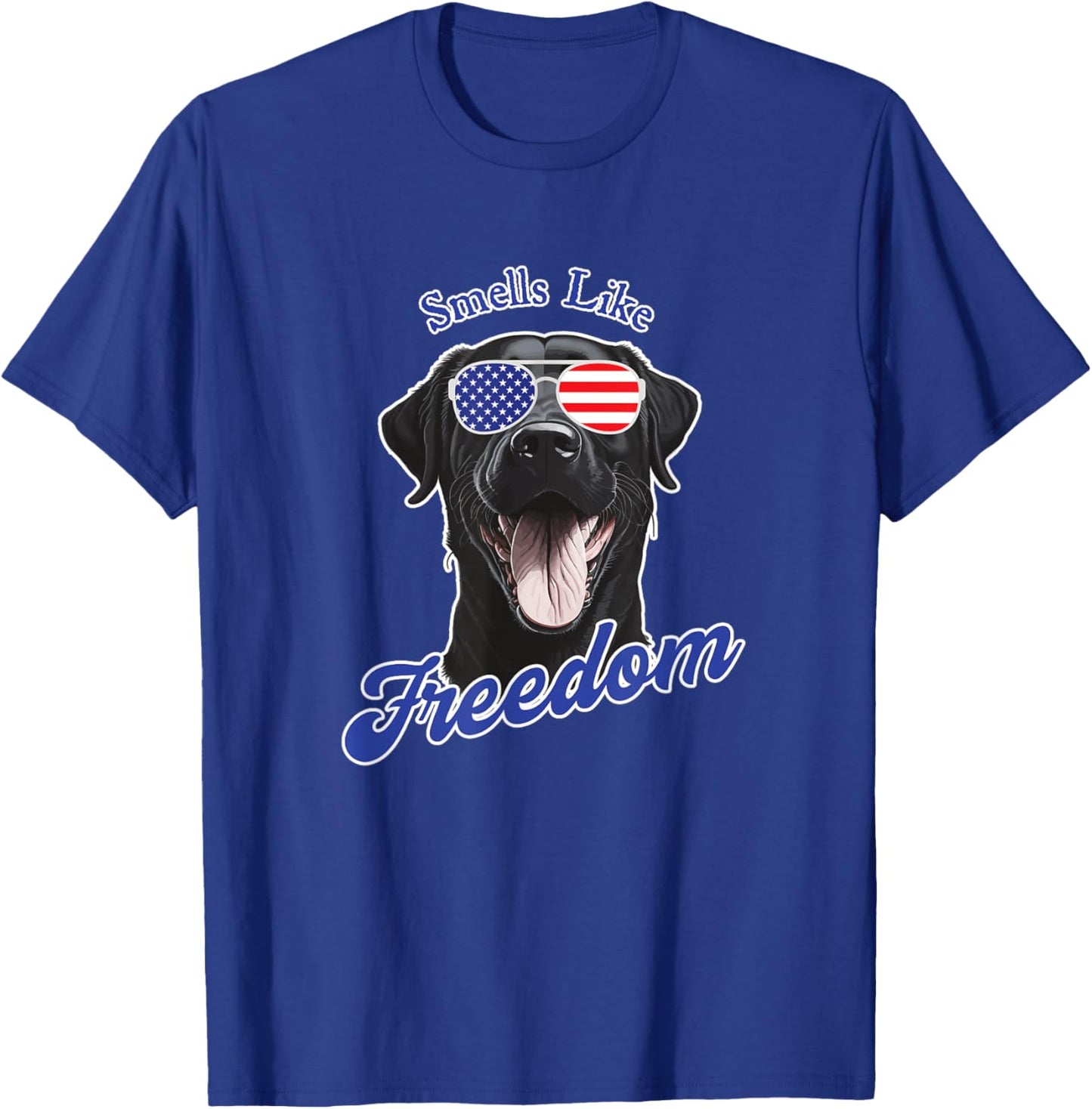 Black Labrador American Flag Vintage Americana Men T-Shirt - T-Shirt | Royal
