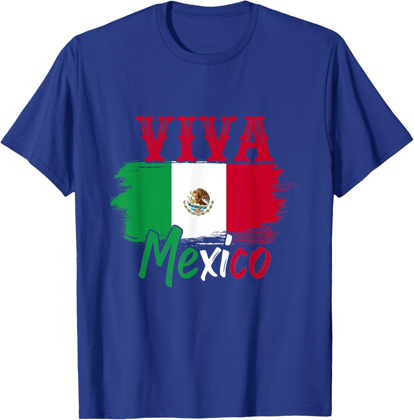Mexican Flag Viva Mexico T-Shirt - T-Shirt | Royal