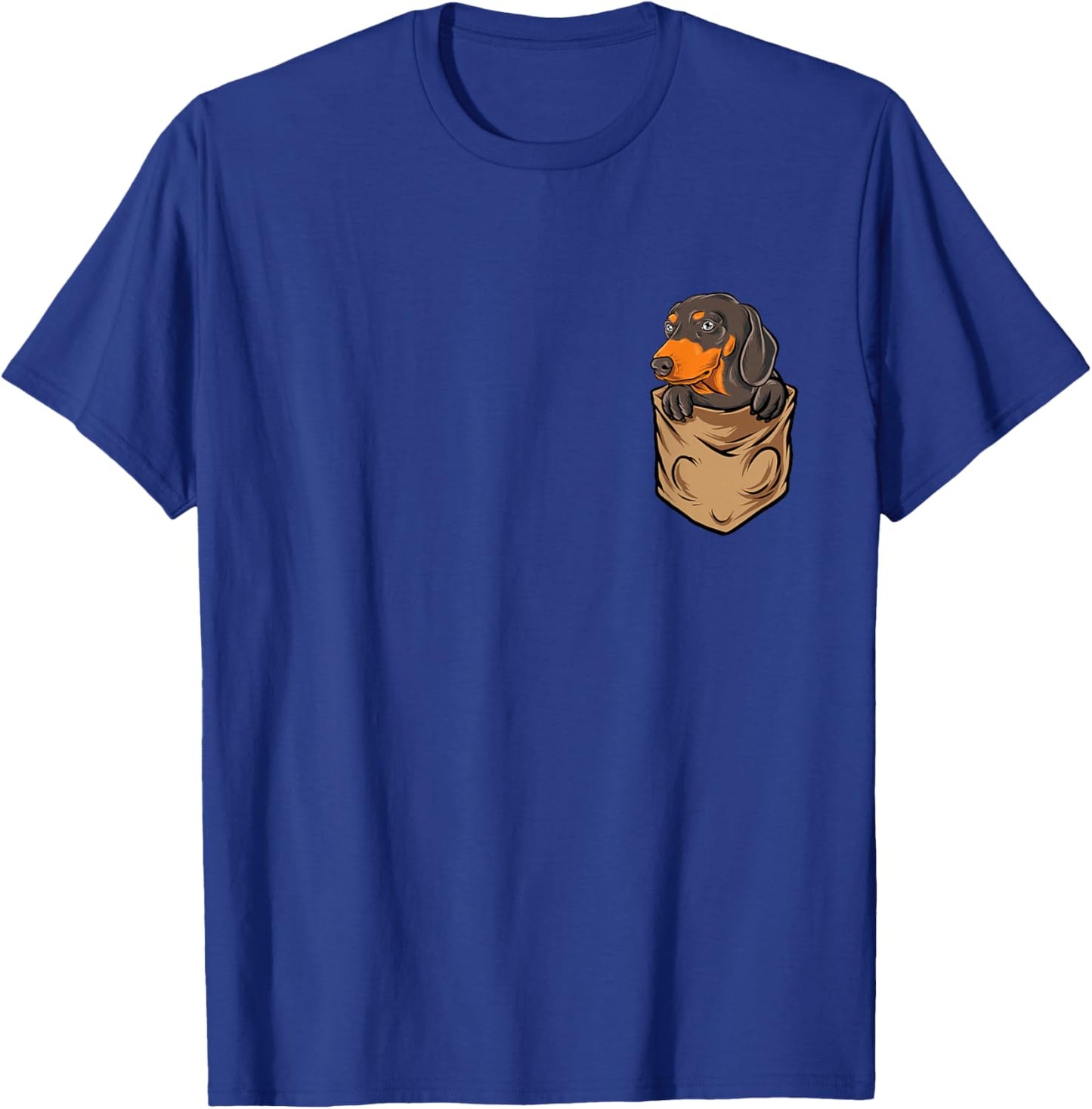 Dachshund In A Pocket - Dog Lover Animal Pet Breeder Women Girls Kids T-Shirt - T-Shirt | Royal