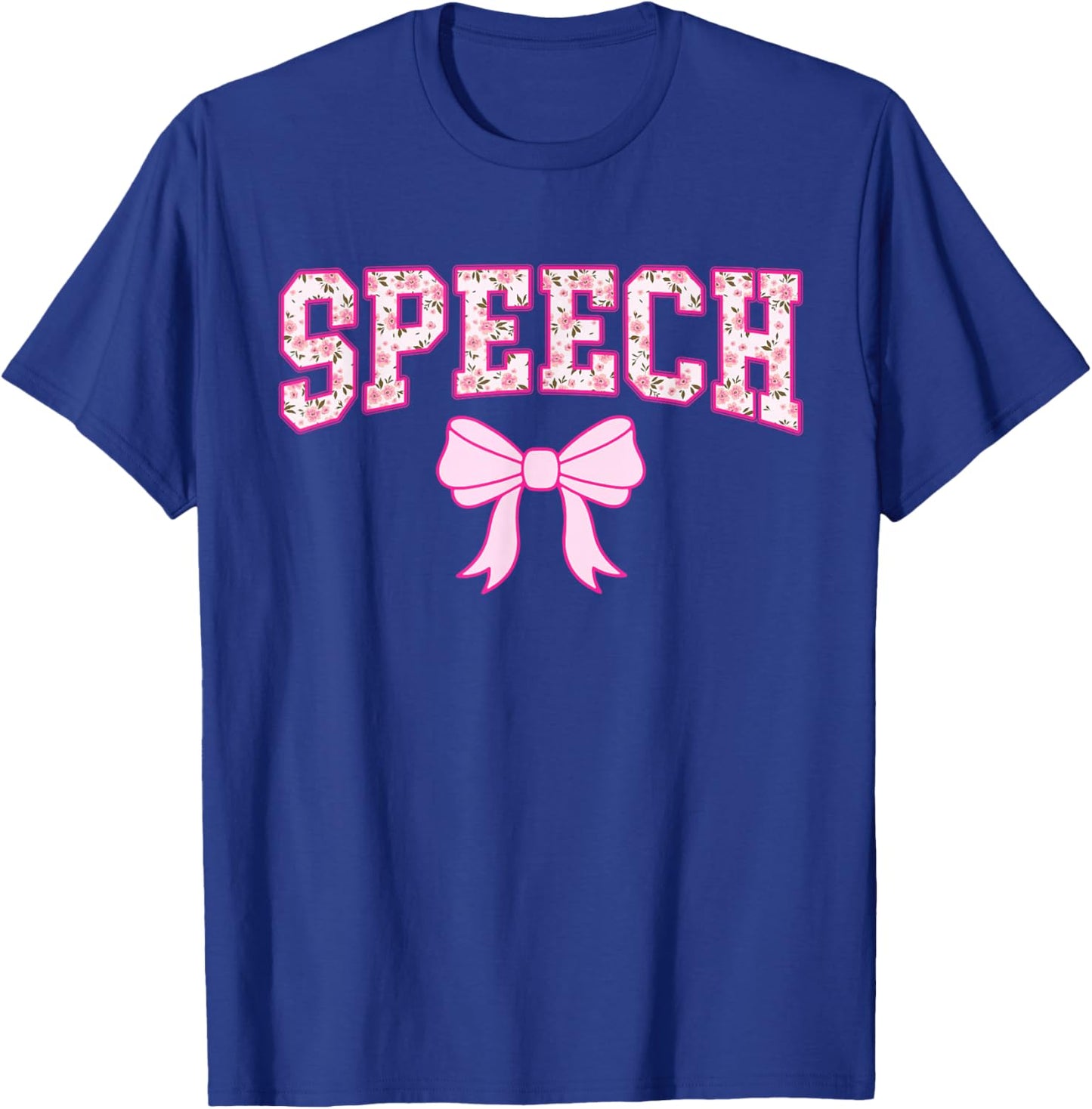 Coquette Bow Speech Language Pathologist SLP Aesthetic Bow T-Shirt - T-Shirt | Royal