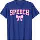 Coquette Bow Speech Language Pathologist SLP Aesthetic Bow T-Shirt - T-Shirt | Royal