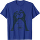 Skeleton Hand Love Shape With Spider Web Scary Season Art T-Shirt - T-Shirt | Royal