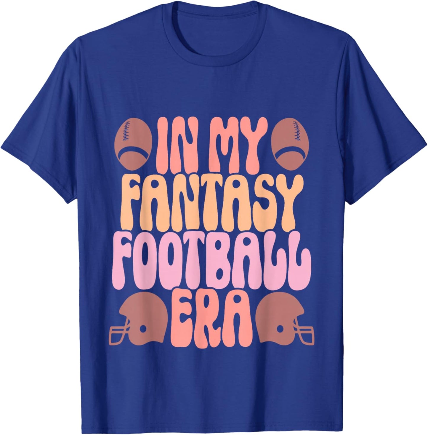 In My Fantasy Football Era for Girls Who Love Football T-Shirt - T-Shirt | Royal