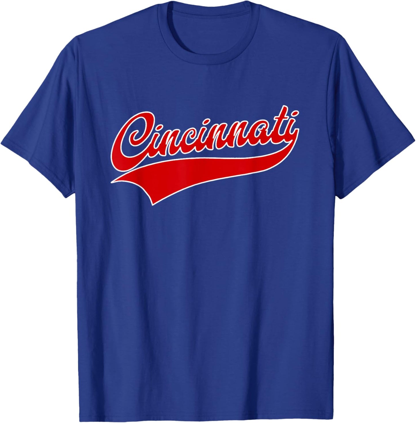 Cincinnati - Athletic Throwback Design Print - Classic T-Shirt - T-Shirt | Royal