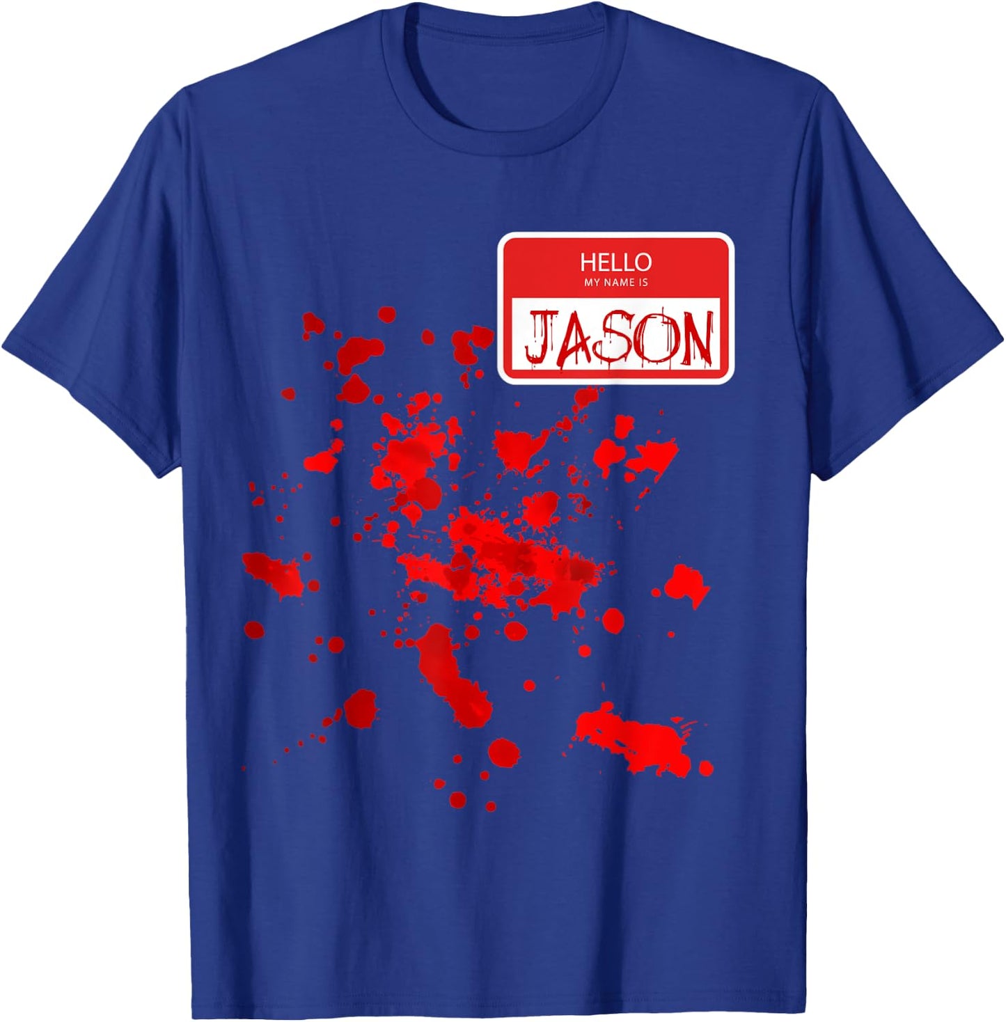 Hello my Name is Jason Blood DIY Halloween Party Costume T-Shirt - T-Shirt | Royal