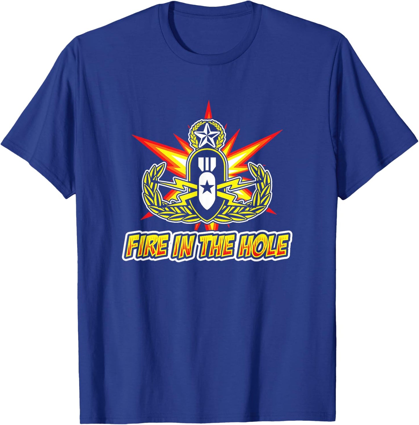 EOD Explosive Ordnance Disposal Badge T-Shirt - T-Shirt | Royal