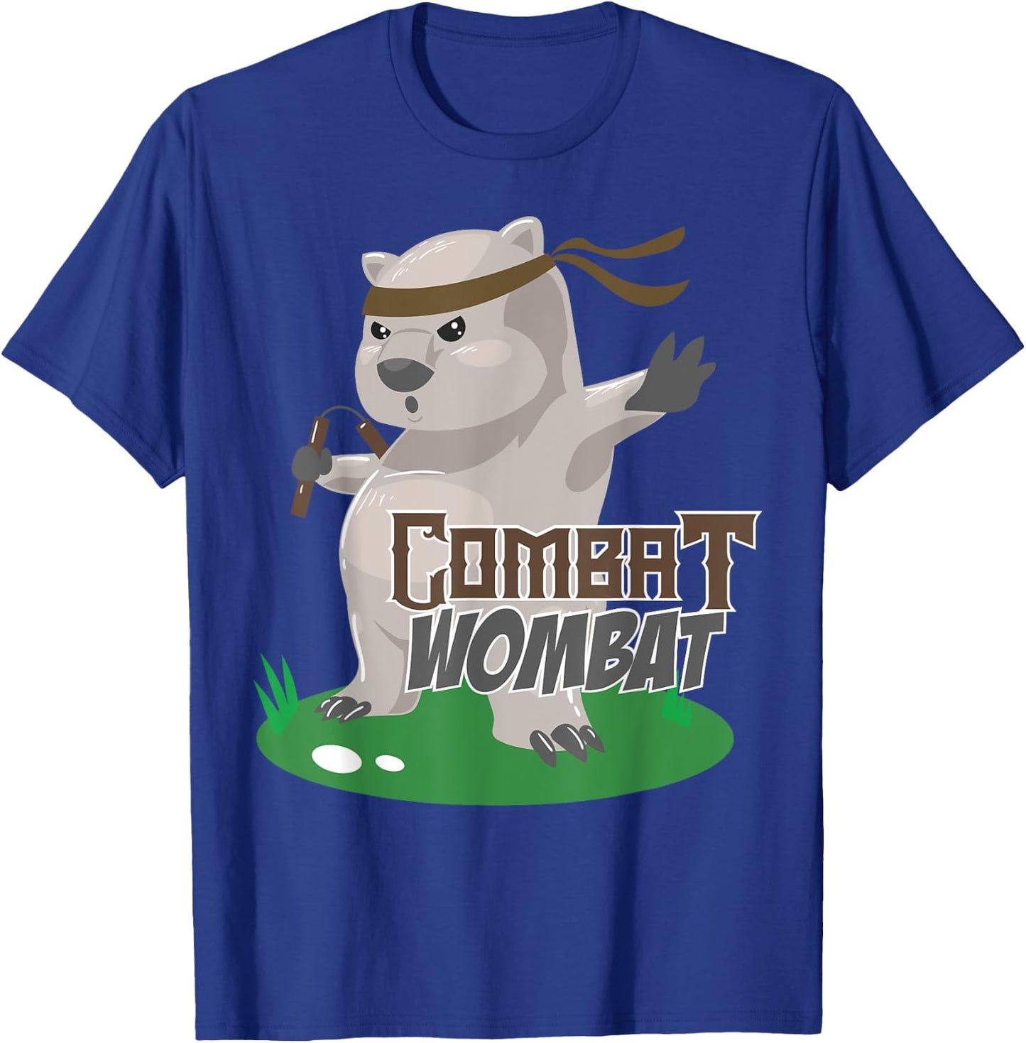 Combat Wombat Funny Karate Wombat Martial Artist Gift T-Shirt - T-Shirt | Royal
