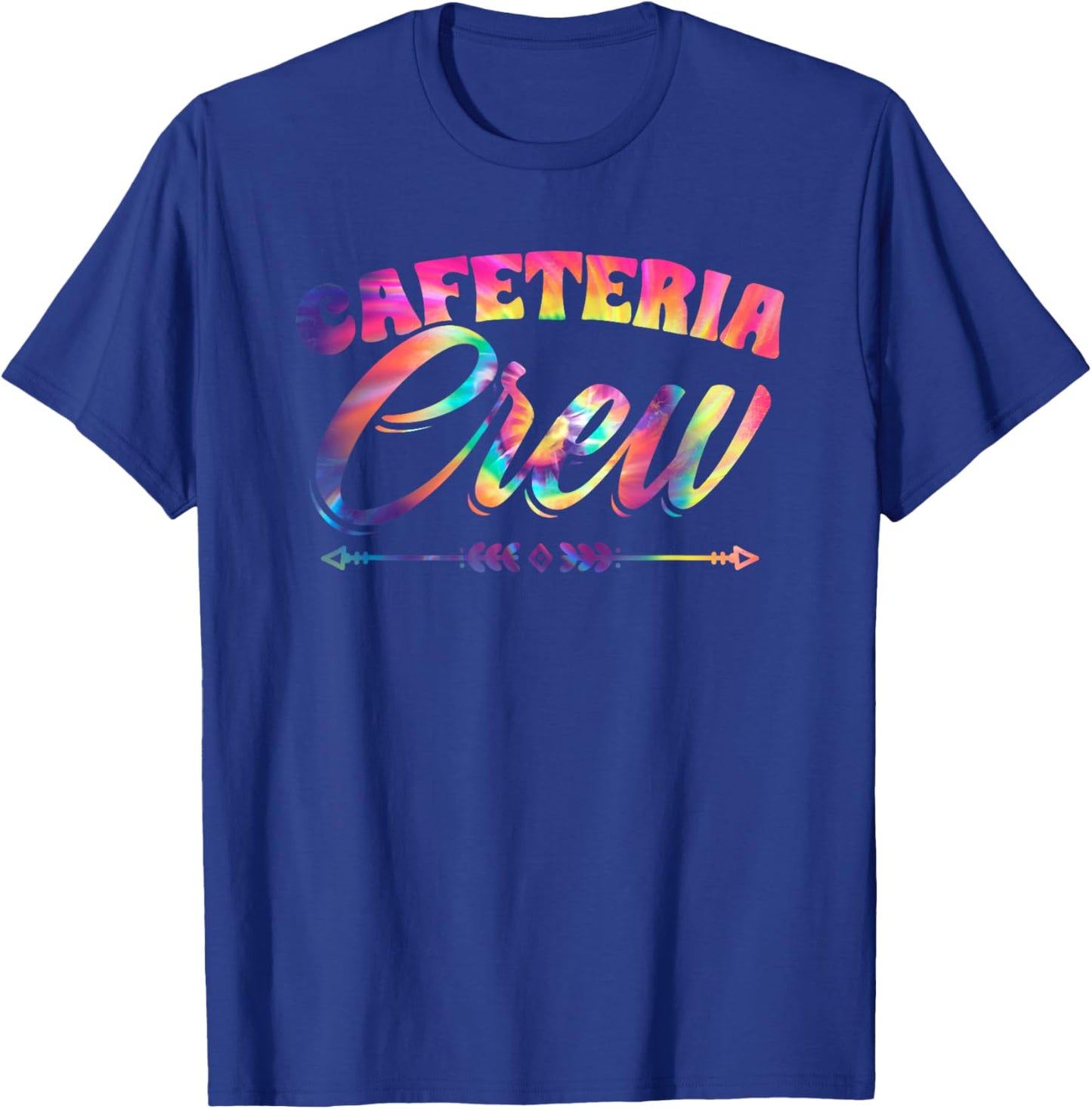 Cafeteria Crew Tie Dye Food Service Cafeteria Worker T-Shirt - T-Shirt | Royal
