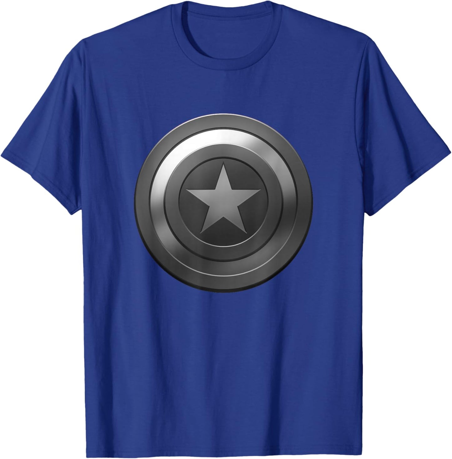 Marvel Comics Retro Classic Captain America Grayscale Shield T-Shirt - T-Shirt | Royal