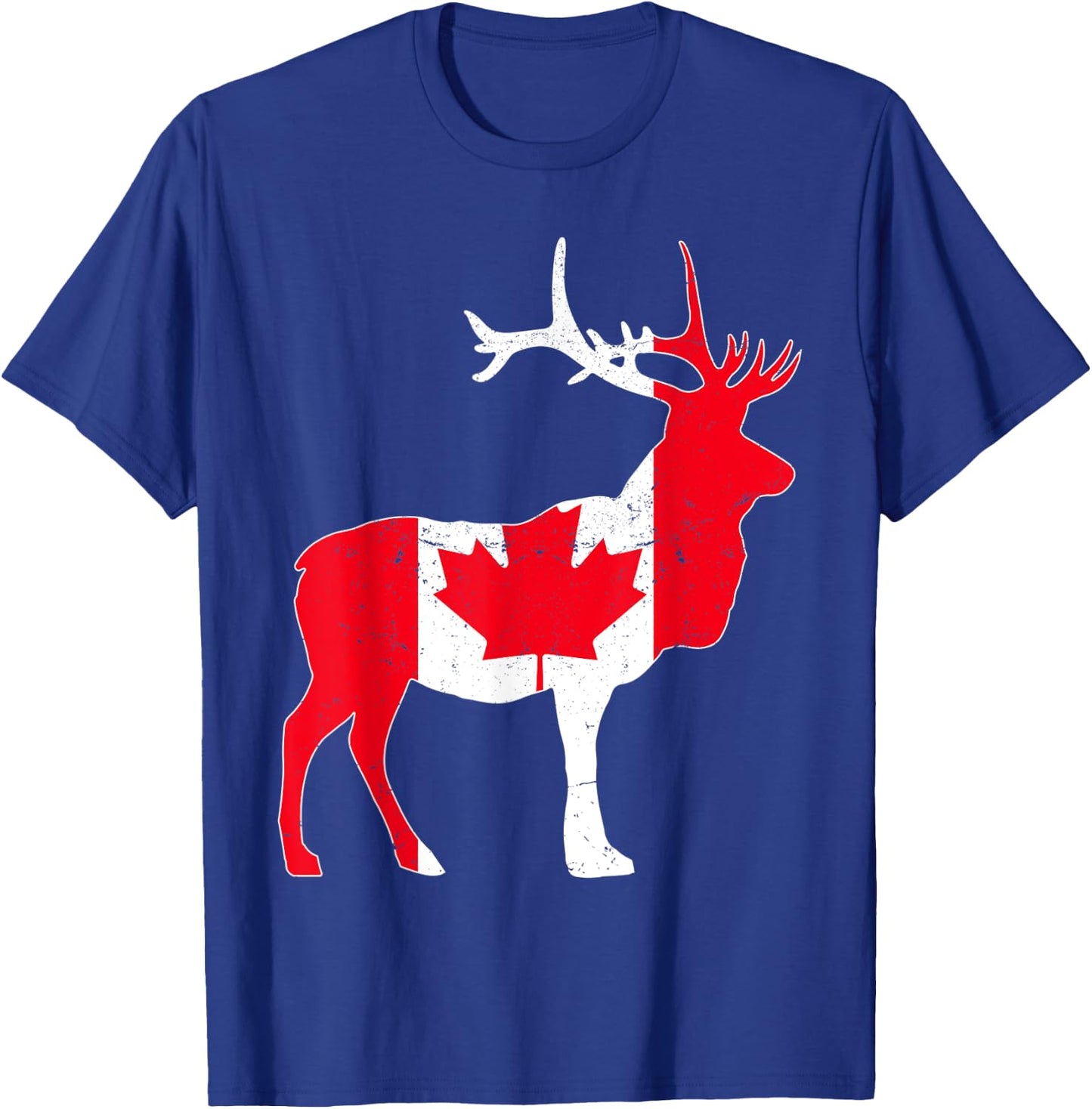 Moose Canada Shirt Elk Proud Canadian Citizen Flag Gift T-Shirt - T-Shirt | Royal