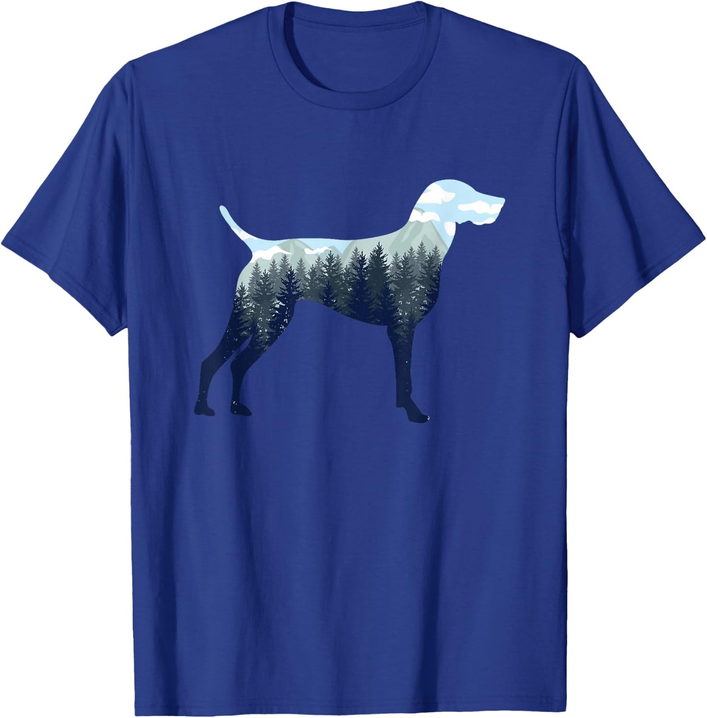 German Shorthair Pointer Mom Nature Lover Silhouette T-Shirt - T-Shirt | Royal