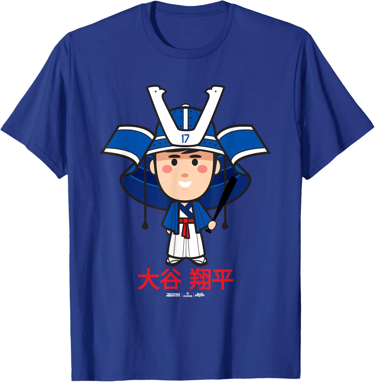 Shohei Ohtani Los Angeles Baseball Samurai (Japanese) MLBPA T-Shirt - T-Shirt | Royal