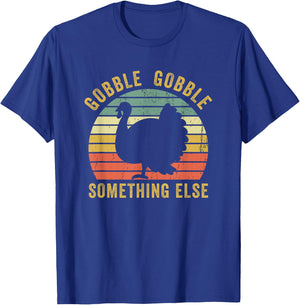 Save A Turkey Thanksgiving Gobble Trot Vegan Funny T-Shirt - T-Shirt | Royal