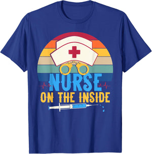 Nurse on the Inside - Funny Correctional Nurse Appreciation T-Shirt - T-Shirt | Royal