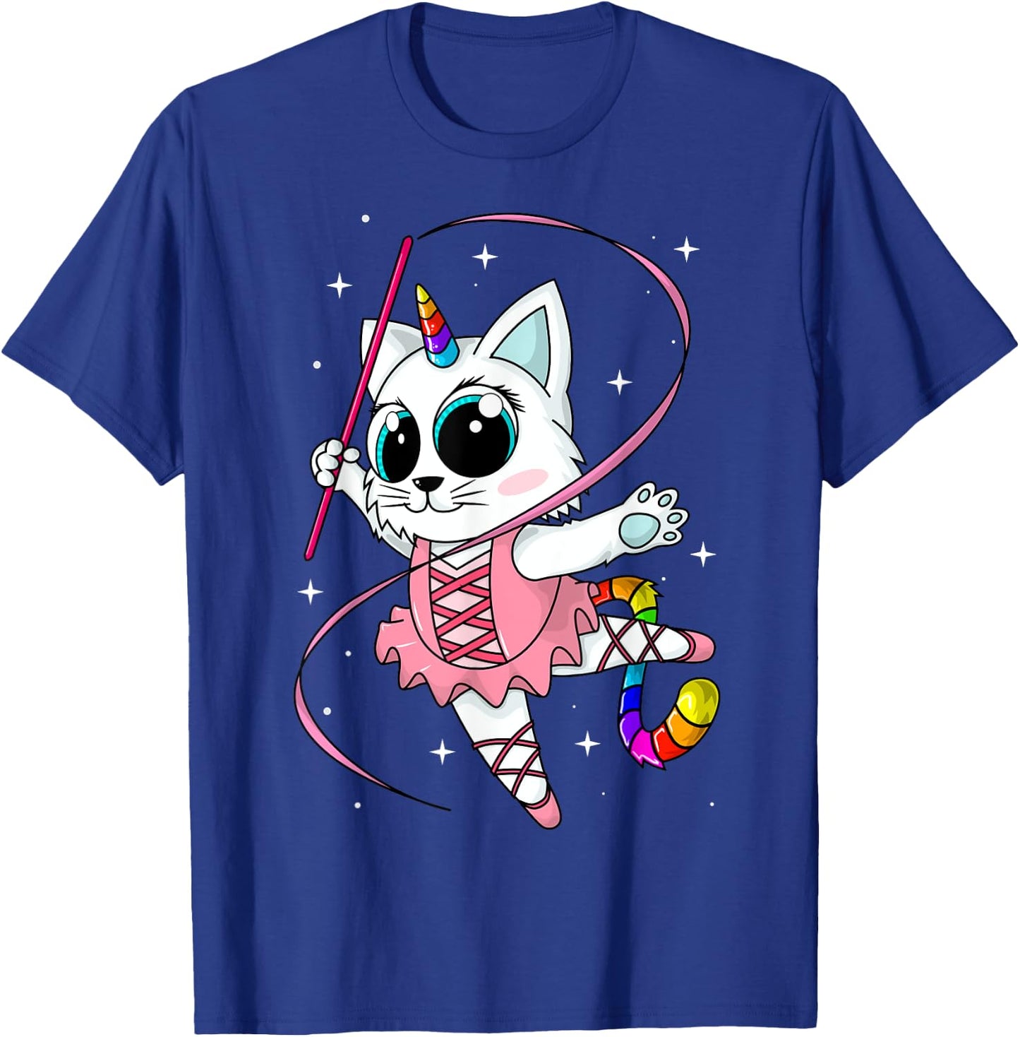 Unicorn Cat Cati Corn Kittycorn Cute Kitty Rainbow Girl Gift T-Shirt - T-Shirt | Royal