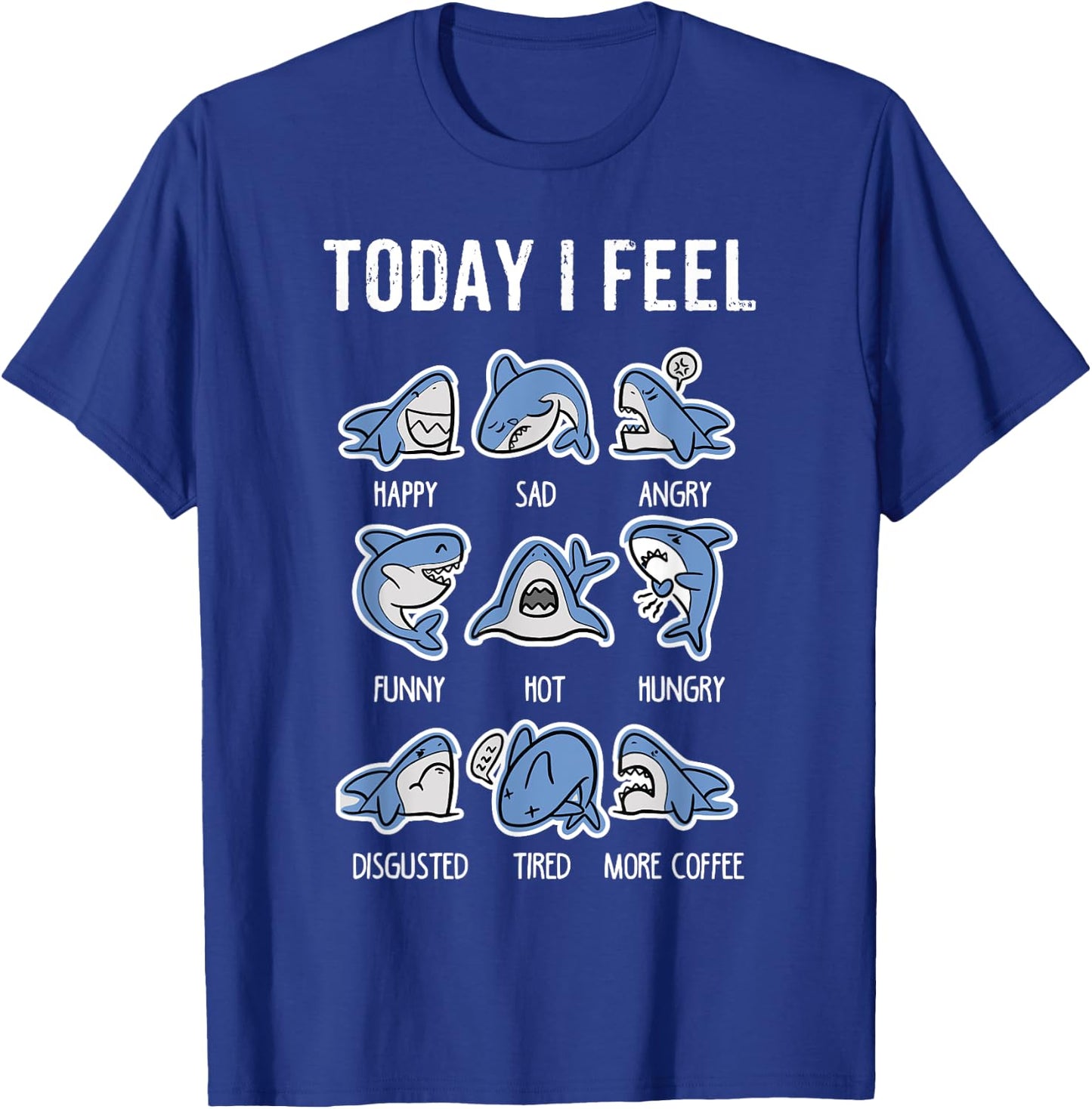 Funny Week Of The Shark 2019 Novelty Graphic Distressed Kids T-Shirt - T-Shirt | Royal