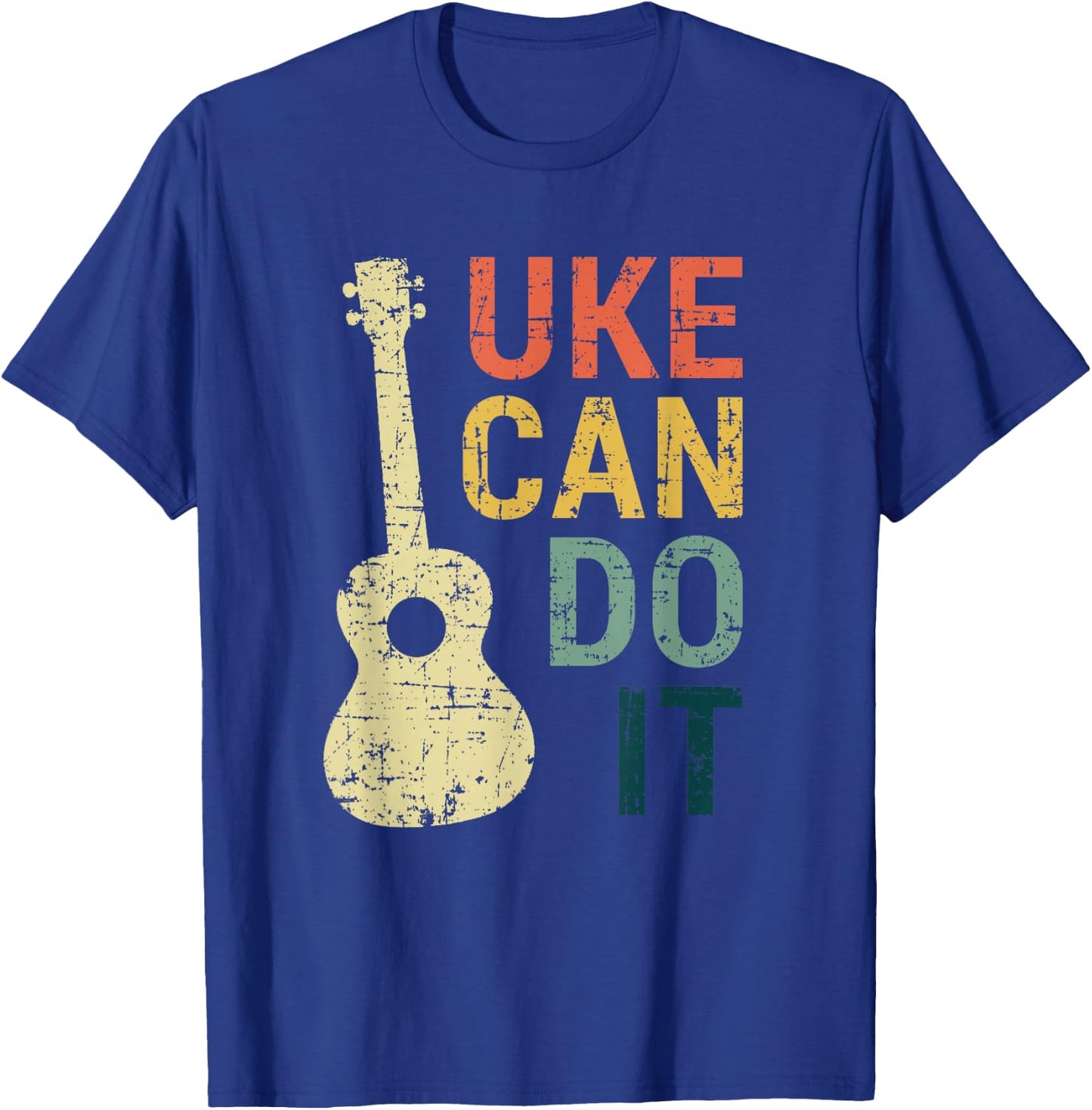 Ukulele T Shirt Uke Can Do It Gifts For Guitar, Music Lover T-Shirt - T-Shirt | Royal
