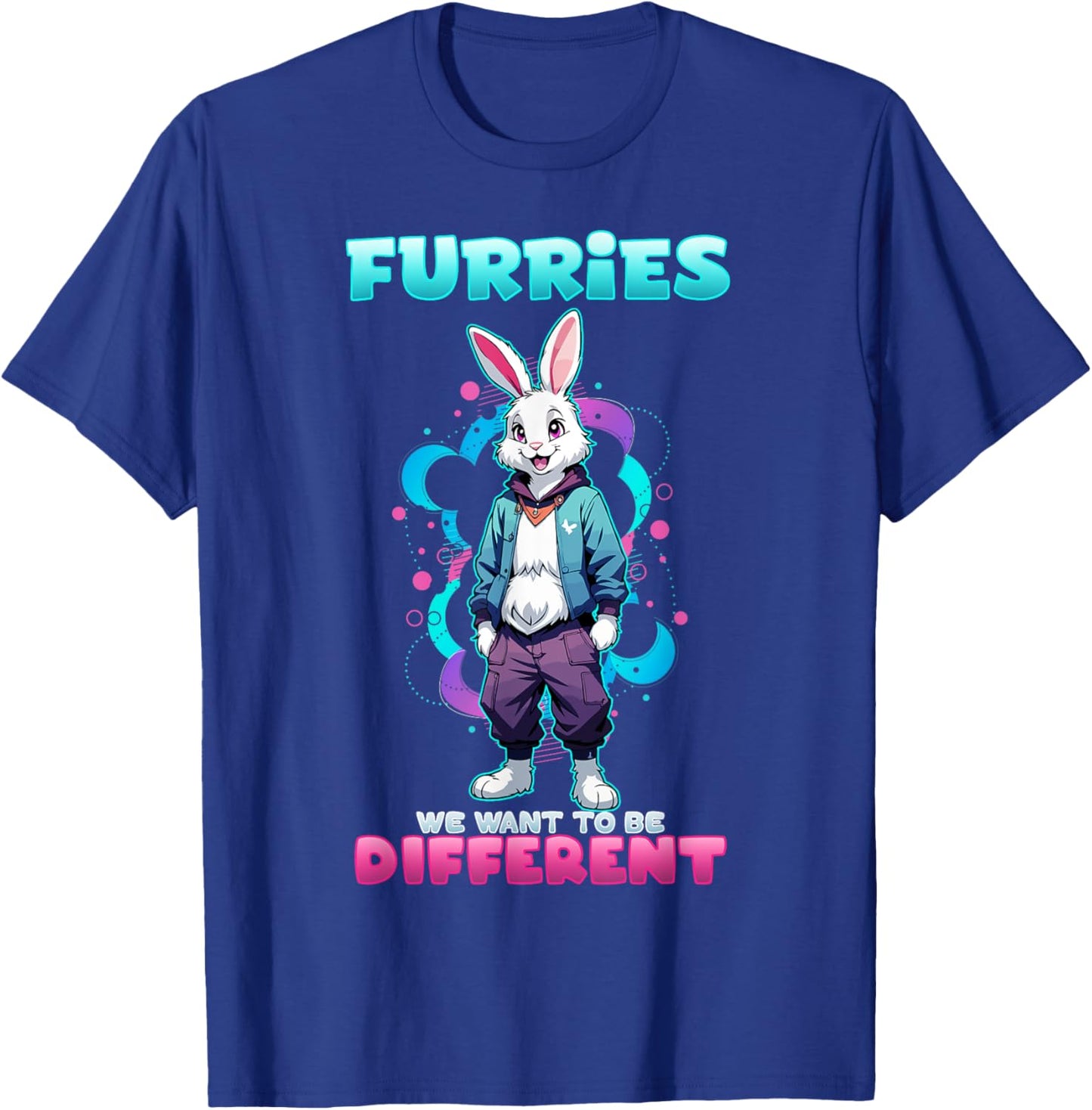 Furries We Want To Be Different I Furry Rabbit Cosplay T-Shirt - T-Shirt | Royal
