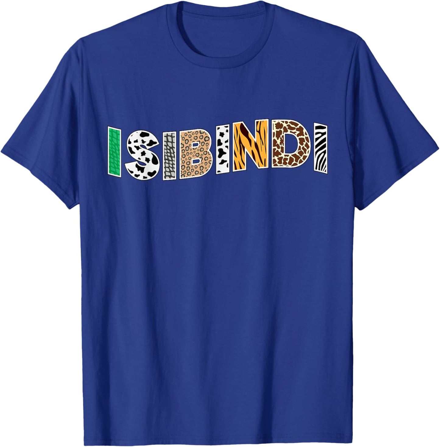 Isibindi Courage Wavy Animal Skin Print Design for School T-Shirt - T-Shirt | Royal
