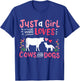 Cow Lover Gift Just a Girl Who Loves Cows and Dogs Farmer T-Shirt - T-Shirt | Royal