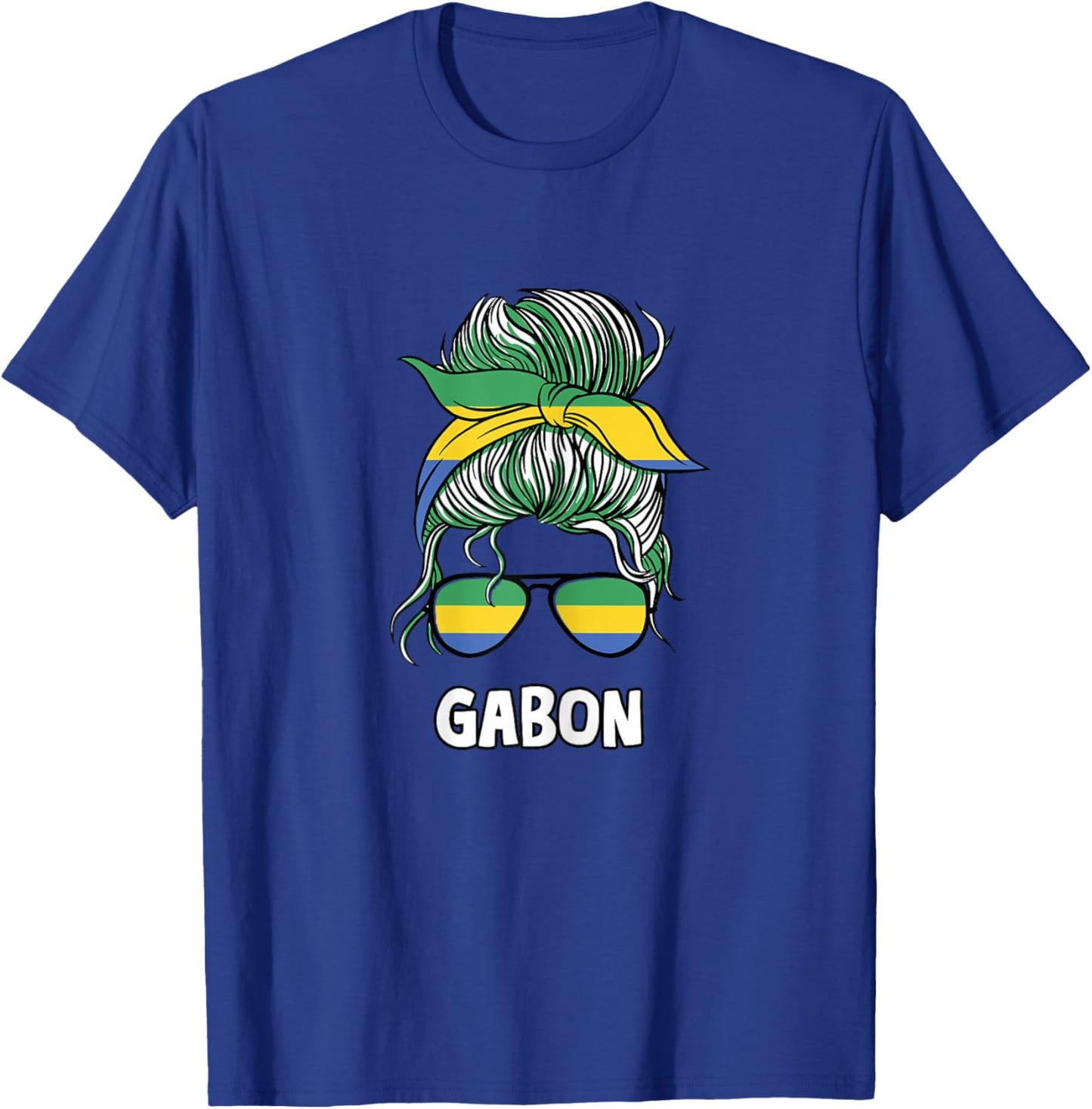 African Flag Gabon Girl , white, Female X-Small T-Shirt - T-Shirt | Royal