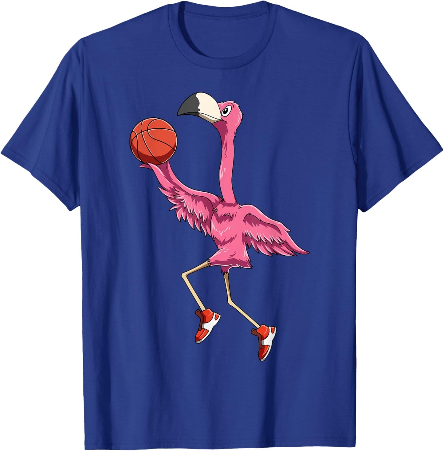 Flamingo Basketball Flamingo Playing Basketball Flamingo T-Shirt - T-Shirt | Royal