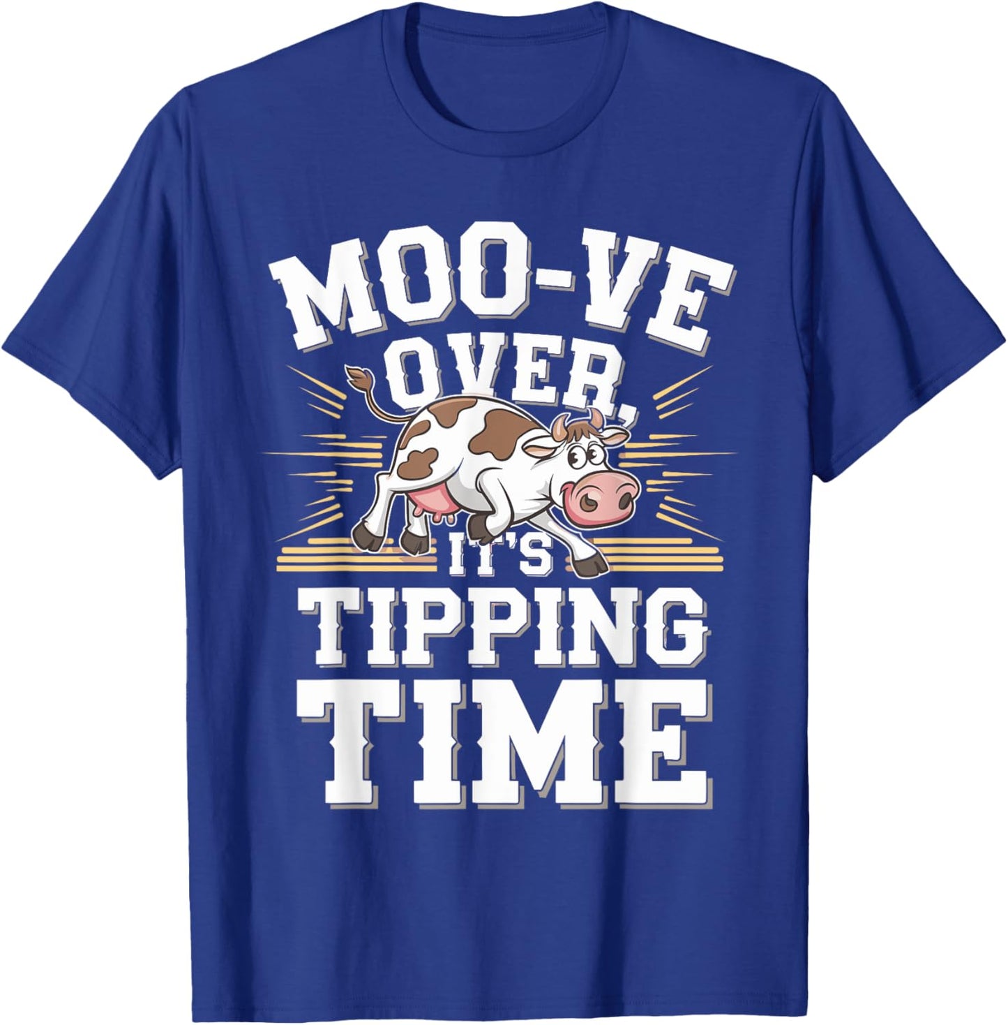 Funny Cow Tipping Joke Country Life Prank T-Shirt - T-Shirt | Royal